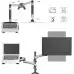 Кронштейн для монитора/ноутбука Cactus CS-VM-LH08-AL серебряный 13"-27" макс.8кг настольный поворот и наклон