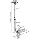 Кронштейн для телевизора Ultramounts UM890 черный 17"-43" макс.30кг потолочный поворотно-выдвижной и наклонный