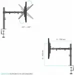 Кронштейн для мониторов Onkron D221E черный 13"-32" макс.16кг настольный поворот и наклон