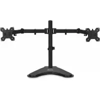 Кронштейн для мониторов ЖК Buro BU-M042-D черный 17"-32" макс.16кг настольный поворот и наклон верт.перемещ.