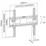 Кронштейн для телевизора Ultramounts UM841T черный 32"-55" макс.50кг настенный наклон