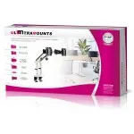 Кронштейн для мониторов Ultramounts UM727W белый 17"-32" макс.9кг крепление к столешнице поворот и наклон