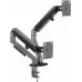 Кронштейн для мониторов Ultramounts UM735BL черный/серый 17"-27" макс.7кг крепление к столешнице поворот и наклон