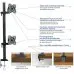 Кронштейн для мониторов ЖК Kromax OFFICE-5 серый 15"-32" макс.12кг настольный поворот и наклон