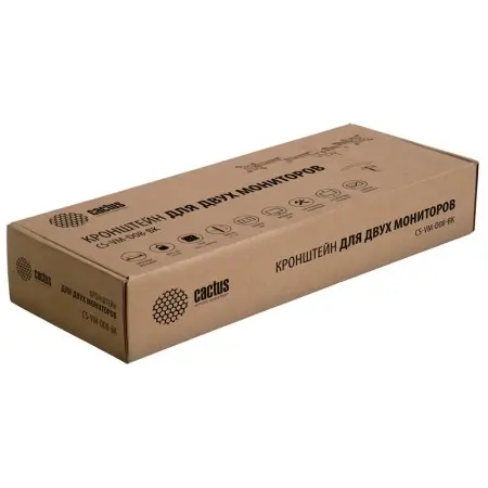 Кронштейн для мониторов Cactus CS-VM-D08-BK черный 13"-27" макс.8кг настольный поворот и наклон