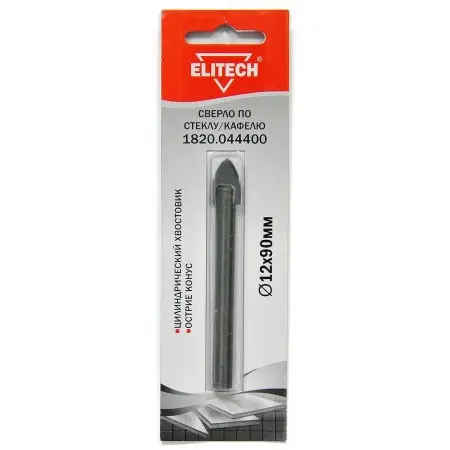 Elitech Сверло 12х90мм стекло 1820.044400