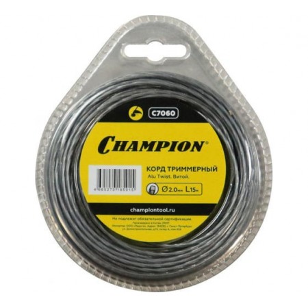 Корд трим.CHAMPION Alu Twist 2.0мм*15м (витой)