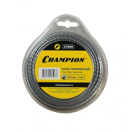 Корд трим.CHAMPION Platin Saw 2.65мм*15м (зубчатый)