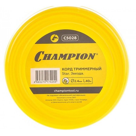 Корд трим.CHAMPION Star 2.4мм* 40м (звезда)