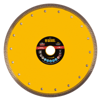 Диск алмазный отрезной DENZEL 230 х 22,2мм, сплошной, супертонкий, горячий пресс, сухой/мокрый рез 73074