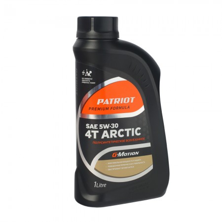 Масло 4-х тактное полусинтетическое PATRIOT G-Motion 5W30 Arctic