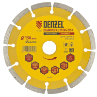 Диск алмазный отрезной DENZEL73102, сегментный, 115 x 22.2 мм, сухая резка 73102