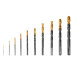Набор сверл по металлу DENZEL 1-10 мм, HSS-Tin, Golden Tip, 10 шт 72316