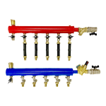 Модуль этажный коллекторный стальной Royal Thermo DN50-6(32)F25-левостороннее RT RKL 6L.32.