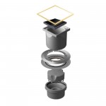 Трап точечный PESTAN Confluo Standard 15Х15 Vertical Black Glass Gold 13000166_Pest