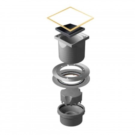 Трап точечный PESTAN Confluo Standard 15Х15 Vertical Black Glass Gold 13000166_Pest
