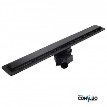 Лоток душевой PESTAN Confluo Frameless Line 300 Black Glass 13701201_Pest