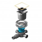 Трап точечный PESTAN Confluo Standard 15Х15 Black Glass 3 Gold 13000154_Pest