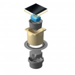 Трап точечный PESTAN Confluo Standard 10Х10 Vertical Dry Black Glass Gold 13000180_Pest