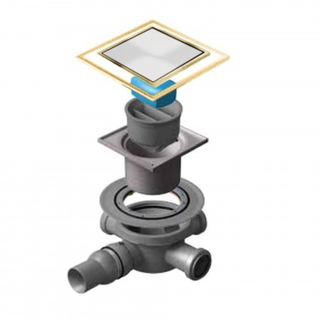 Трап точечный PESTAN Confluo Standard 10Х10 Dry 3 White Glass Gold 13000177_Pest