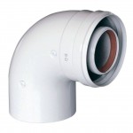 Отвод коаксиальный 90°, диам. 60/100 мм, без муфты KHG71410151-