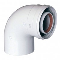 Отвод коаксиальный 90°, диам. 60/100 мм, без муфты KHG71410151-