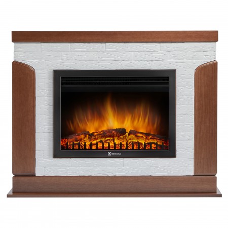 Портал Firelight Prestigio 25 камень белый, шпон дуб Prestigio 25