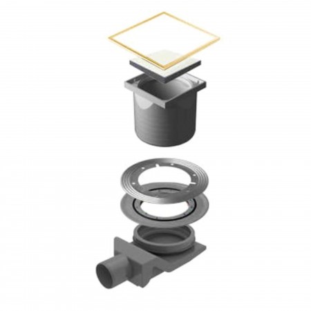 Трап точечный PESTAN Confluo Standard 15Х15 White Glass 4 Gold 13000159_Pest