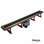 Лоток душевой PESTAN Confluo Premium Line 950 Black Glass Gold 13100125_Pest