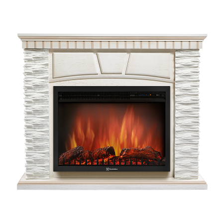 Портал Firelight Porto 30U (угловой) камень белый, шпон белёный дуб Porto 30U WWO