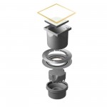 Трап точечный PESTAN Confluo Standard 15Х15 Vertical White Glass Gold 13000167_Pest