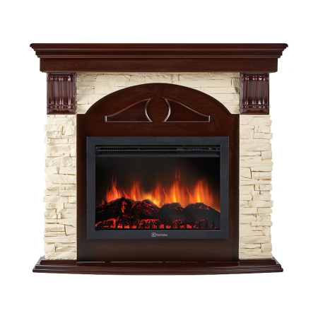 Портал Firelight Torre 30S камень слоновая кость, шпон темный дуб Torre 30S