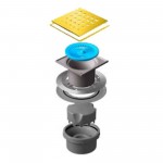Трап точечный PESTAN Confluo Standard 15Х15 Vertical Drops Gold 13000161_Pest