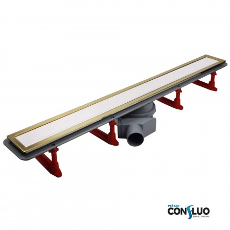Лоток душевой PESTAN Confluo Premium Line 750 White Glass Gold 13100123_Pest