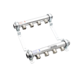Коллектор распределительный HLV на 4 группы нерж. сталь 11102061001
