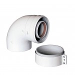 Отвод коаксиальный 90гр BAXI, диам. 60/100 мм KHG71410141-