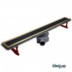Лоток душевой PESTAN Confluo Premium Line 650 Black Glass Gold 13100116_Pest