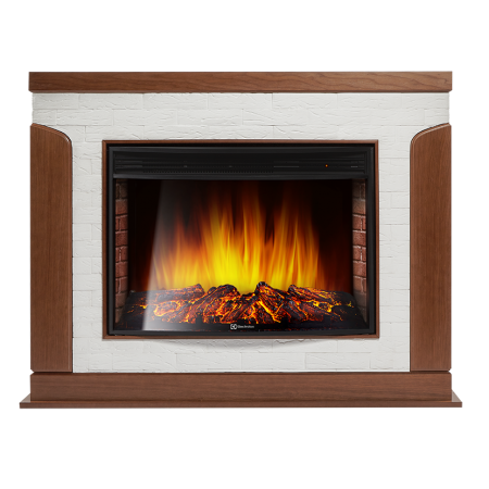 Портал Firelight Prestigio 30 камень белый, шпон дуб Prestigio 30 