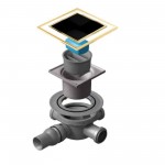 Трап точечный PESTAN Confluo Standard 10Х10 Dry 3 Black Glass Gold 13000174_Pest