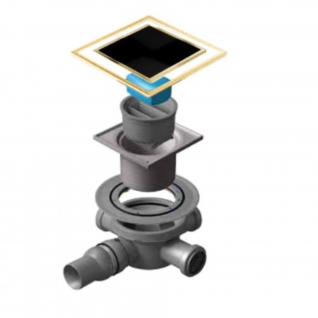 Трап точечный PESTAN Confluo Standard 10Х10 Dry 3 Black Glass Gold 13000174_Pest