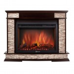 Каминокомплект:Очаг Electrolux EFP/P-3020LS, портал Scala 30 сланец скалистый бурый, шпон тёмный дуб EFP/P-3020LS/