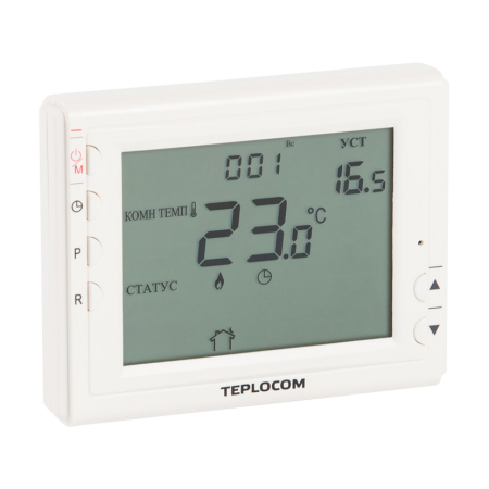 Термостат комнатный Teplocom TS-Prog-2AA/8A, проводной, прогр, реле 250В, 8А 912