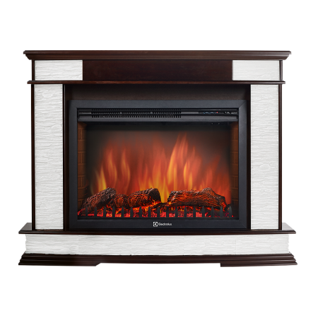 Портал Firelight Scala 25 камень сланец скалистый белый, шпон тёмный дуб Scala 25 WDO