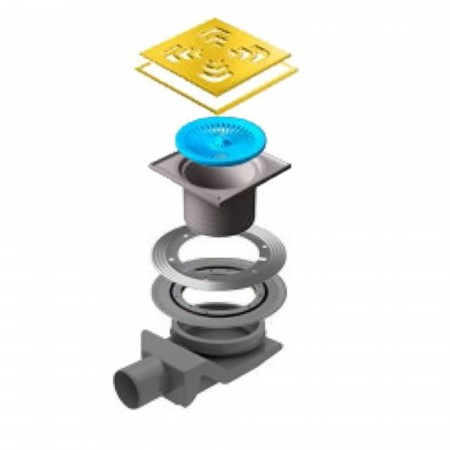 Трап точечный PESTAN Confluo Standard 15Х15 Square 4 Gold 13000139_Pest