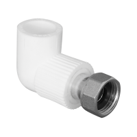 Угольник TEBO PP-R 90гр с накидной гайкой 20х1/2