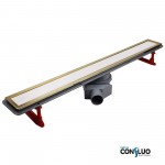 Лоток душевой PESTAN Confluo Premium Line 650 White Glass Gold 13100122_Pest