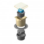 Трап точечный PESTAN Confluo Standard 10Х10 Vertical Dry White Glass Gold 13000181_Pest