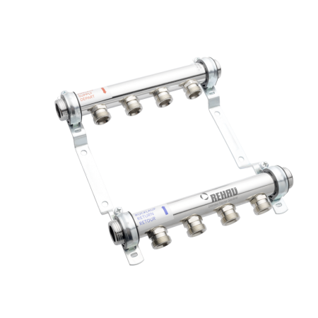 Коллектор распределительный REHAU HLV на 3 групп нерж. сталь 11102041001