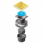 Трап точечный PESTAN Confluo Standard 15Х15 Vertical Square Gold 13000162_Pest