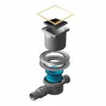 Трап точечный PESTAN Confluo Standard 15Х15 Black Glass 2 Gold 13000153_Pest